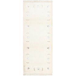 Vidal Tapis de couloir en laine 198x81 beige Darya