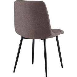Decoshop26 Chaise Tissu - Marron