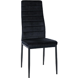 Decoshop26 Chaise 10_0002101 - Velours Noir