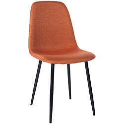 decoshop26 Chaise design simple - Orange