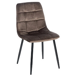 Decoshop26 Chaise de salle à manger - Marron