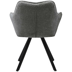 Decoshop26 Chaise de salle à manger avec accoudoirs - Gris pas cher