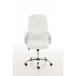 Decoshop26 Fauteuil de bureau - Blanc