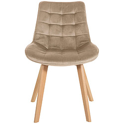 Decoshop26 Chaise scandinave - Marron