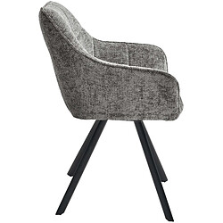 Avis Decoshop26 Chaise de salle à manger avec accoudoirs - Gris