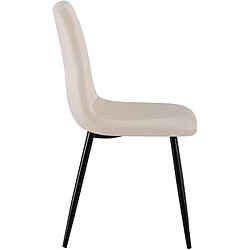 Decoshop26 Chaise velours - Crème