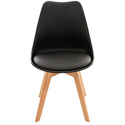 decoshop26 Chaise scandinave noir