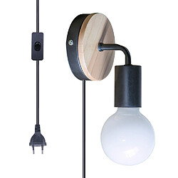 Stoex Applique Murale Rétro E27 - Noir