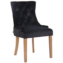 Decoshop26 Chaise Design Antique Capiton - Velours Noir