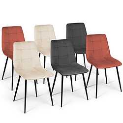 IDMARKET Chaises MILA lot de 6 - Mix color