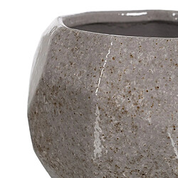 BigBuy Garden Cache-pot Gris Céramique - 25 x 25 x 20 cm pas cher