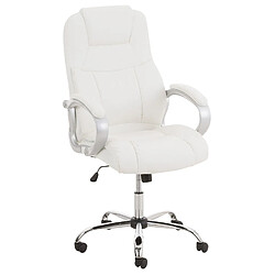 Decoshop26 Fauteuil de bureau - Blanc