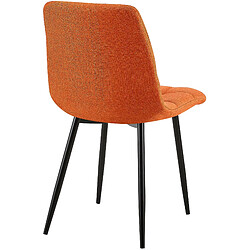decoshop26 Chaise carrée - Tissu Orange