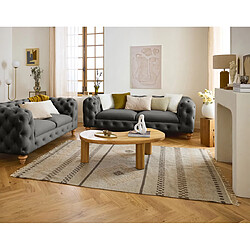 Acheter Lisa Design Walter - canapé 2 places chesterfield en velours - pieds bois