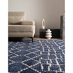 Hadorn Frauenfeld Diamond Tapis shaggy - Bleu 245x160 cm