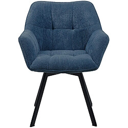 Avis decoshop26 Pivotante - Velours côtelé - Bleu
