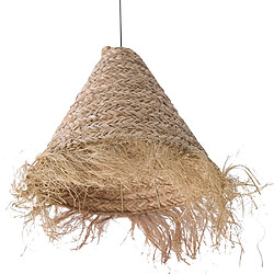 Avis ICONIK INTERIOR Lampe de plafond en sparte - Lampe suspendue de style boho Bali - Pitse Naturel