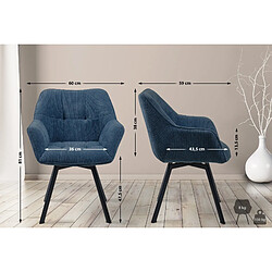 Acheter decoshop26 Pivotante - Velours côtelé - Bleu