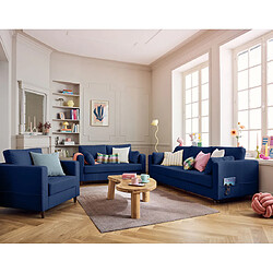 Lisa Design Anna - Canapé droit 2 places - Bleu nuit