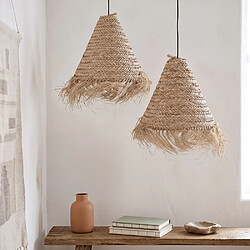 Acheter ICONIK INTERIOR Lampe de plafond en sparte - Lampe suspendue de style boho Bali - Pitse Naturel