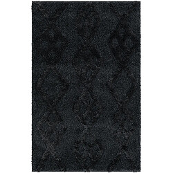 Hadorn Thun Tribus Tapis shaggy 245 x 160 cm - Noir - Poils à textures variées - Design moderne