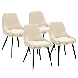 Idmarket Lot de 4 Chaises THALYA - Beige