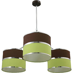 Lumit Plafonnier Olga 3xE27 Vert/Marron