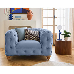 Lisa Design Walter Velours Bleu