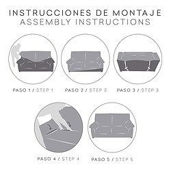 Eysa Housse de canapé ROC - Gris Foncé pas cher