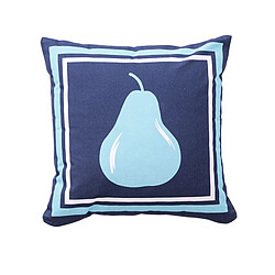 Benetton Coussin Bleu Poire 40x40 cm