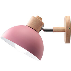 Stoex Applique Murale Ø20CM - Bois Métal (Rose)