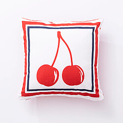 Benetton Coussin Carré - Blanc Rouge 40x40 cm