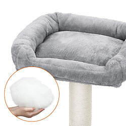 Acaza Arbre à Chat Multi-Niveaux Gris Clair