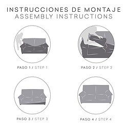 Eysa Housse de canapé ULISES Blanc pas cher