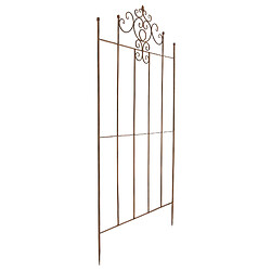 Decoshop26 Treillis métal marron vieilli 85.5 x 170 cm pas cher