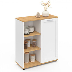 IDMarket Buffet d'appoint Vito - Bois/Blanc