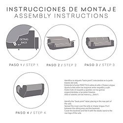 Eysa Housse de canapé LEVANTE Gris 100x110x190 cm pas cher