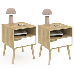Idmarket MARKET Lot de 2 tables HELSINKI