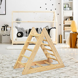 Helloshop26 Échelle d’escalade triangulaire pour enfants - Naturel