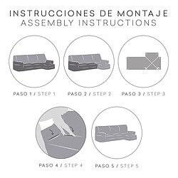 Eysa Housse chaise longue ROC - Gris clair pas cher