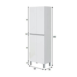 Pegane Colonne de bain - Blanc