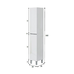 Pegane Colonne de salle de bain - Blanc