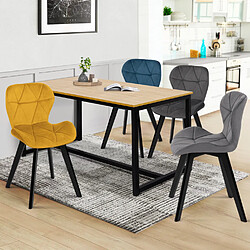 Idmarket MARKET Lot de 4 Chaises ROBINE - Velours