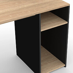 Idmarket Bureau DAN - Noir et façon hêtre pas cher