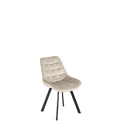 VIVALDI Chaise RICK - Beige Velours