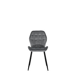VIVALDI Chaise LUCKY - Gris velours