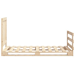vidaXL Cadre de lit 90x200 cm Bois de pin pas cher
