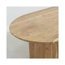 Aubry Gaspard Table ovale en acacia.