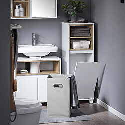 Meuble SoBuy BZR146-W - Salle de bain avec panier à linge