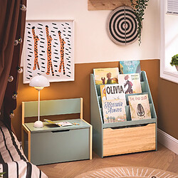 SoBuy Étagère à Livres pour Enfant bibliothèque à roulettes